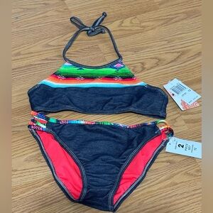 Hobie Girls - Multi Girls 2 Piece Bra & Bottom